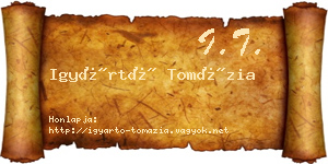 Igyártó Tomázia névjegykártya